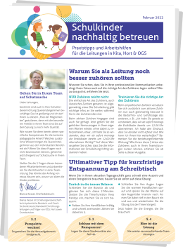 Schulkinder nachhaltig betreuen